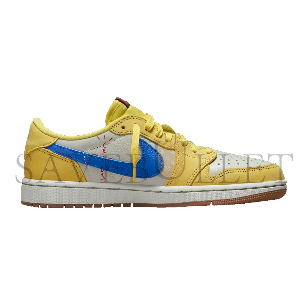 NIKE WOMEN'S AIR JORDAN 1 LOW OG X TRAVIS SCOTT CANARY DZ4137-700